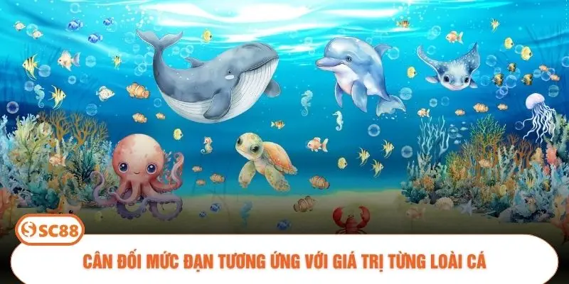 Cân đối mức đạn tương ứng với giá trị từng loài cá